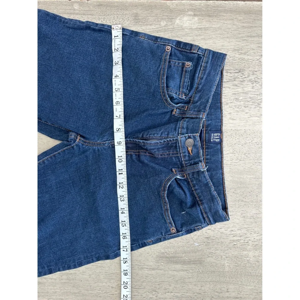 Gap Denim Boys Stretch Straight Jeans Dark Wash Size 16 Regular Blue Pants